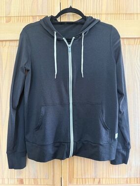 Vuori Halo Performance Full Zip Hoodie Black Heather